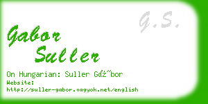 gabor suller business card